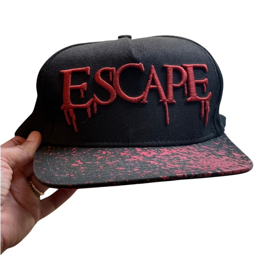 Insomniac Escape Halloween EDM Stitched Snapback Hat Hat Red Blood Splatter